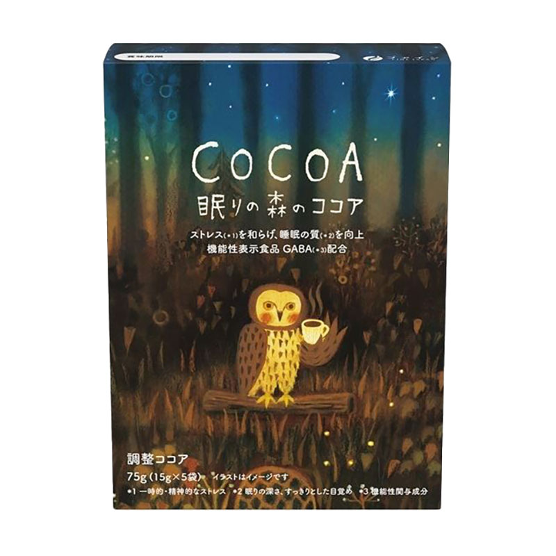 Какао з ГАМК та гліцином Fine Japan Cocoa Sleeping Forest в пакетиках, 5*15 г