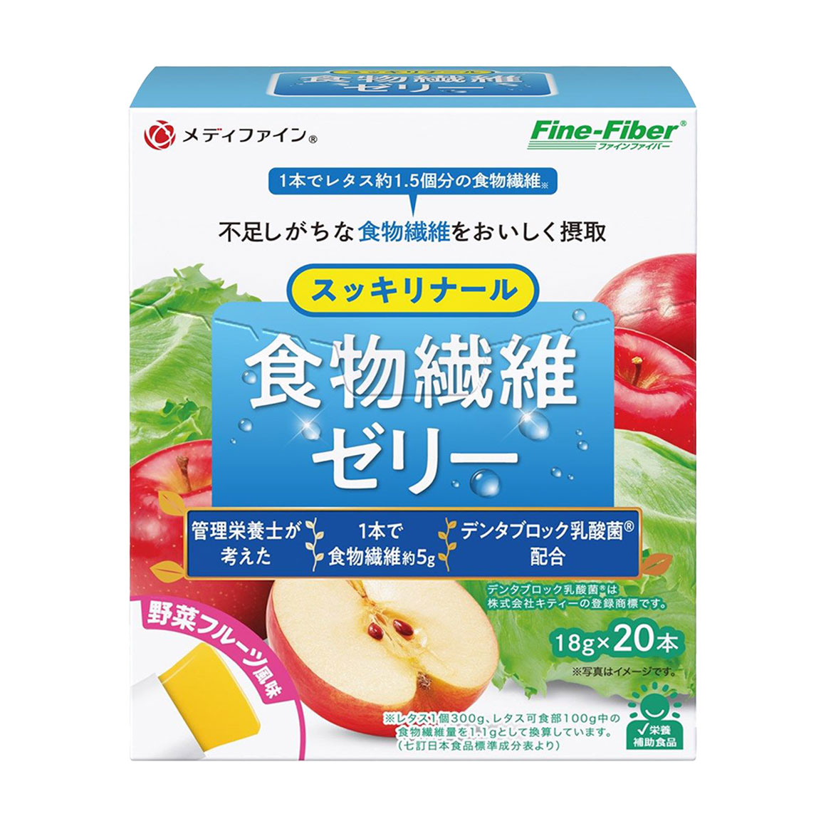 Вітамінне желе Fine Japan Fruit Jelly Stick з клітковиною та лактобактеріями, 20 стіків
